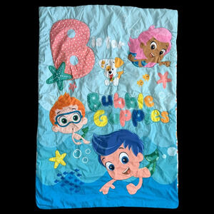Bubble Guppies Blanket Toddler Bedding Crib Comforter Reversible 39" x 55" HTF